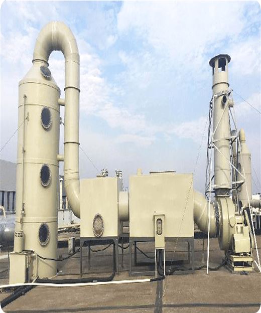 噴漆廢氣處理:旋流板塔+除霧器+活性炭吸附